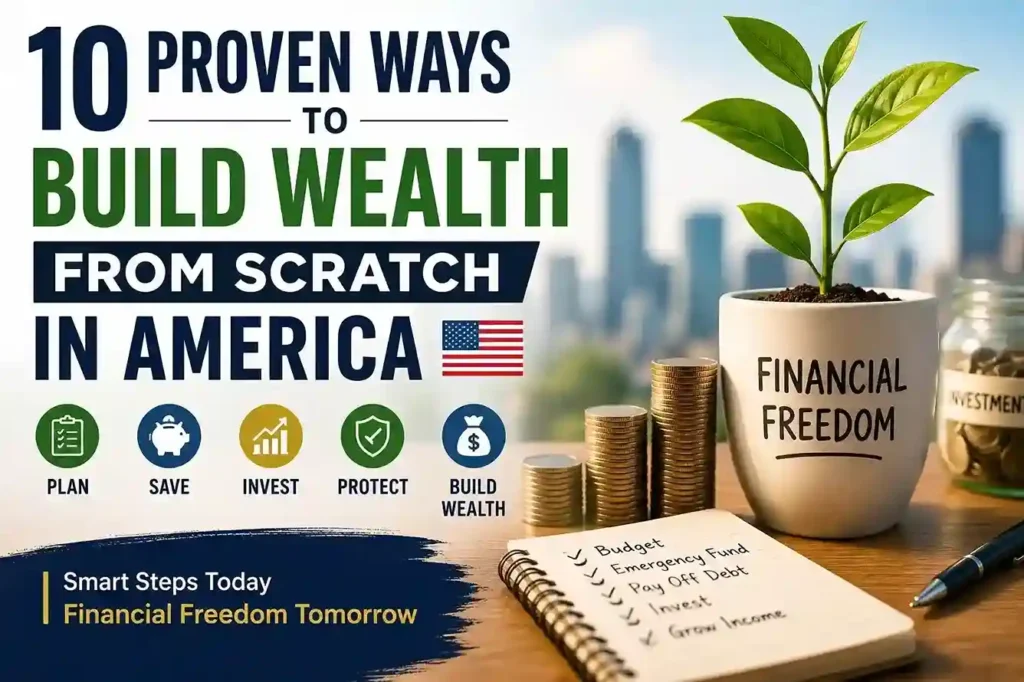 10 proven ways to build wealth from scratch in America with saving, investing, budgeting, and financial planning
