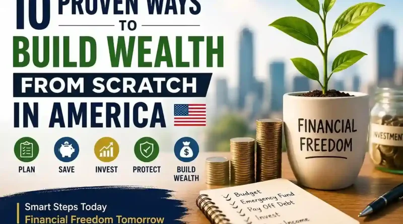 10 proven ways to build wealth from scratch in America with saving, investing, budgeting, and financial planning