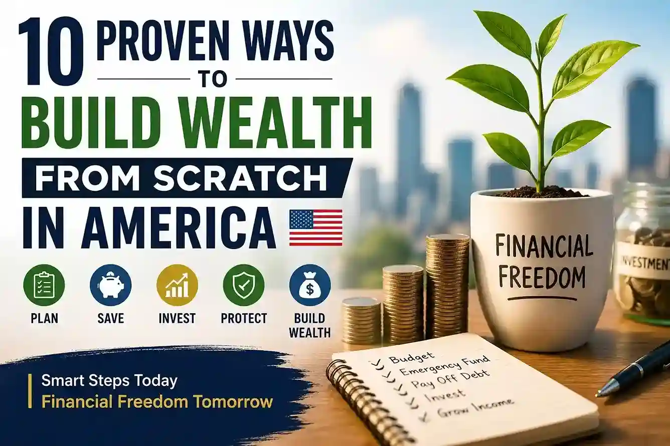 10 proven ways to build wealth from scratch in America with saving, investing, budgeting, and financial planning