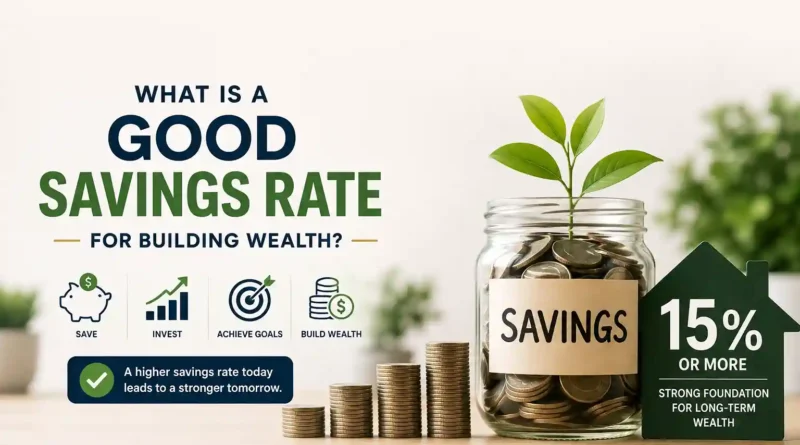 American professional planning a good savings rate for long-term wealth building