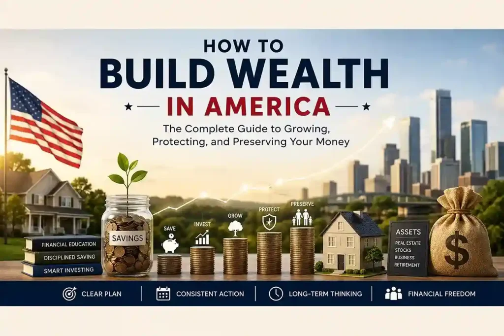 How to build wealth in America through saving, investing, asset ownership, and long-term financial planning