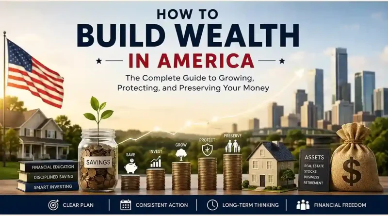 How to build wealth in America through saving, investing, asset ownership, and long-term financial planning