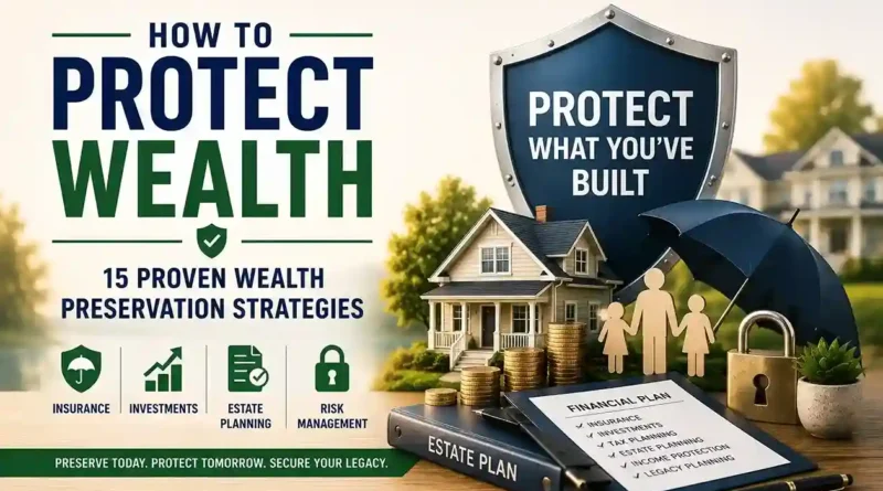 How to protect wealth with insurance, investment diversification, estate planning, and risk management