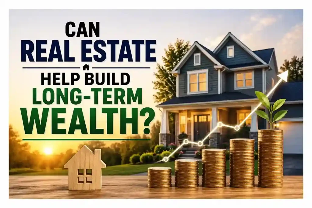 real estate build long-term wealth through property appreciation, equity, rental income, and long-term investing