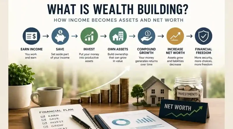 What is wealth building and how income becomes assets and net worth