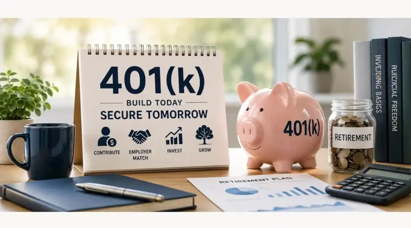 401(k) retirement plan showing workplace retirement savings and investment growth