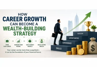 Career growth as a wealth-building strategy through higher income, saving, and investing