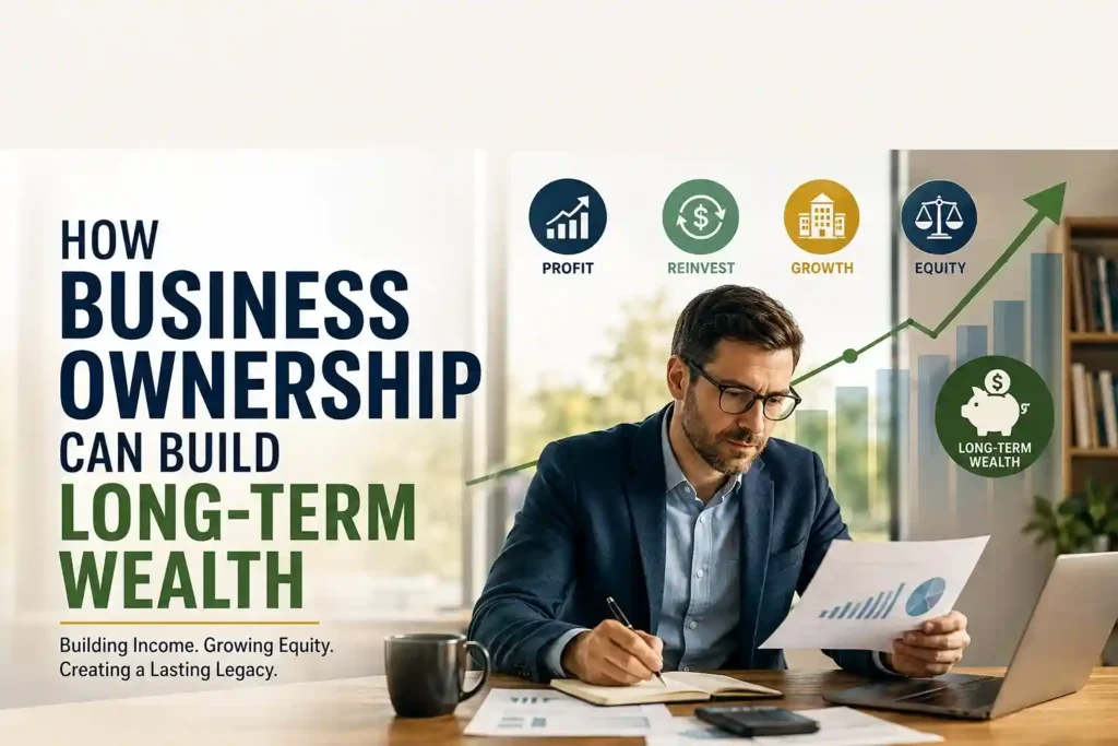 How business ownership can build long-term wealth through profits, equity, growth, and reinvestment