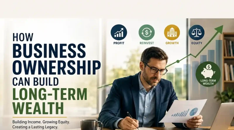 How business ownership can build long-term wealth through profits, equity, growth, and reinvestment