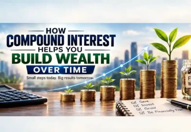 How compound interest builds wealth over time with growing investments and savings